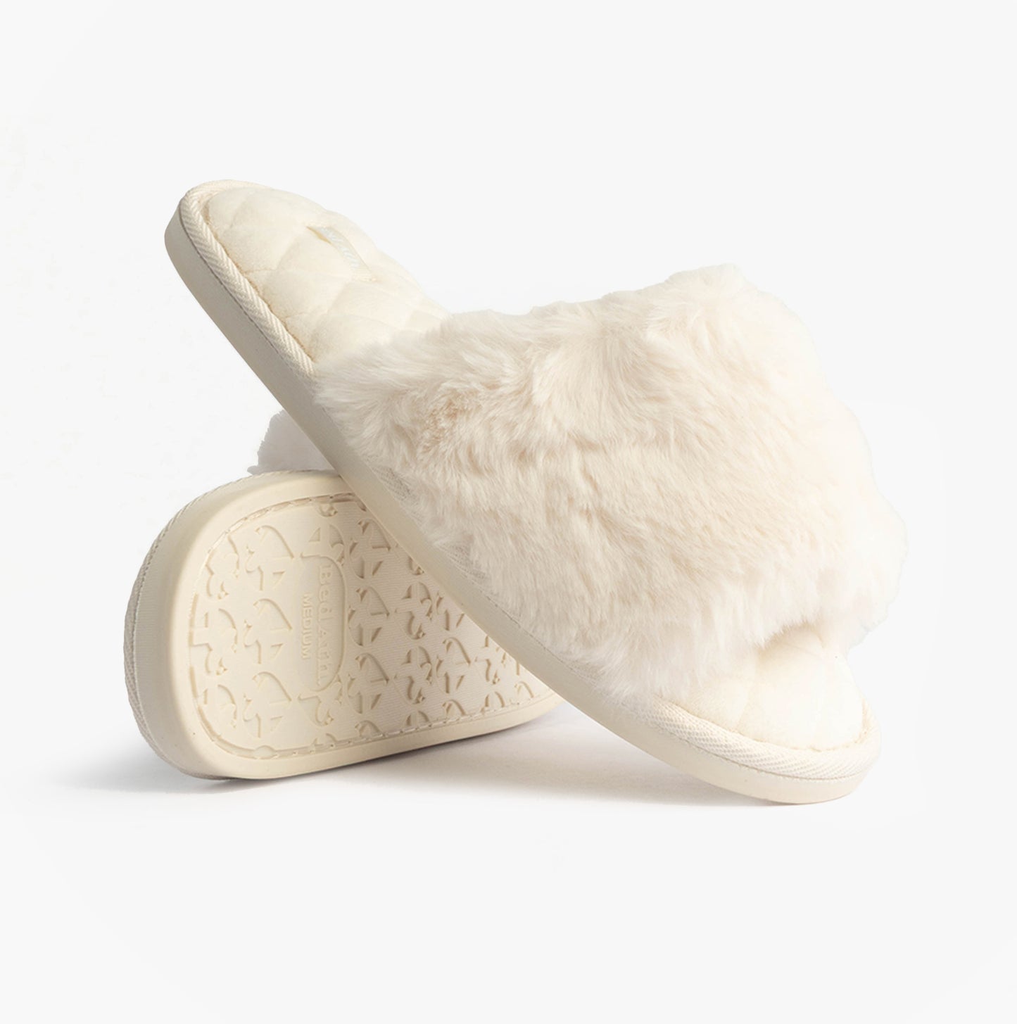 Bedroom Athletics ERIN Womens Slipper Sliders Cream