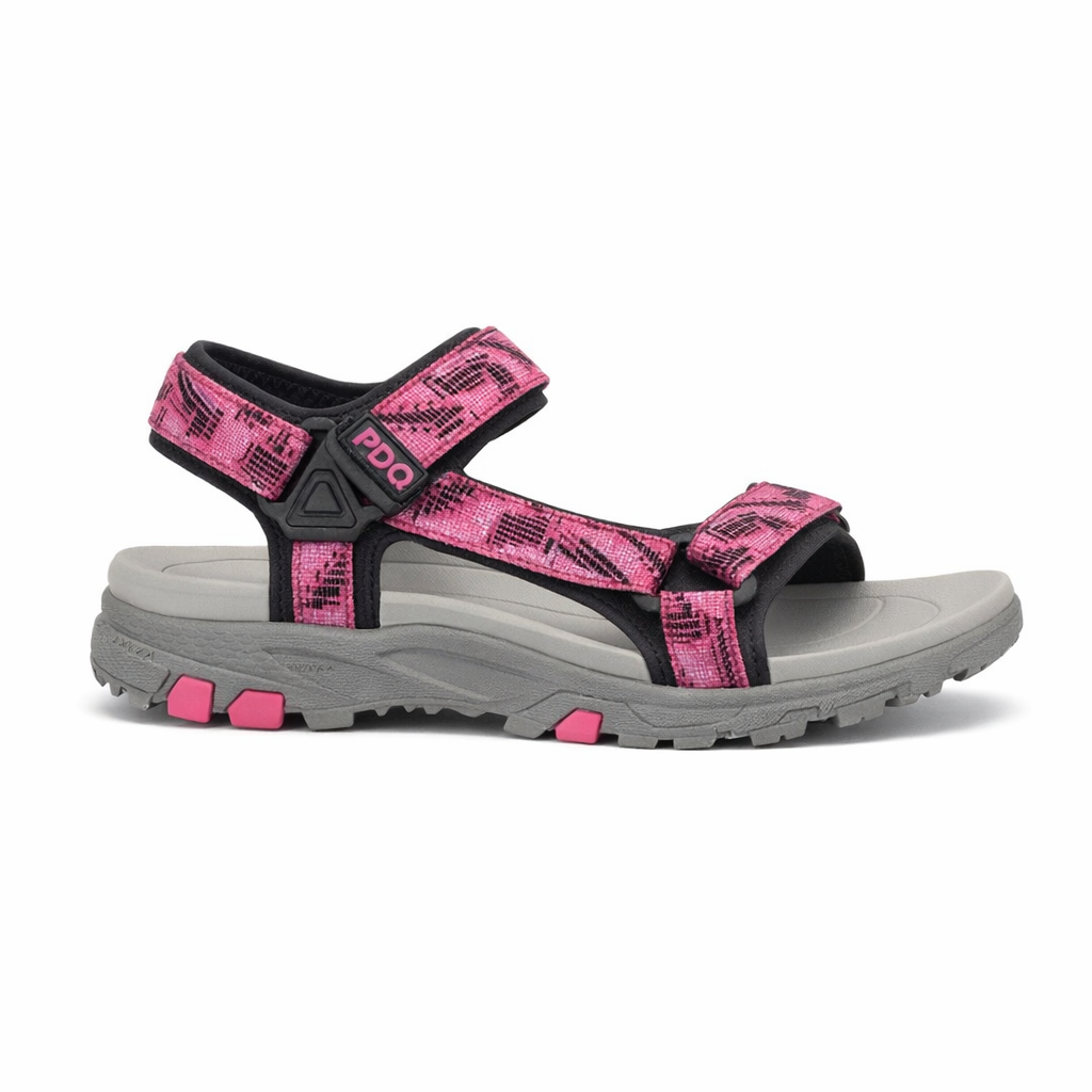 PDQ TESSA Womens Hiking & Trail Sandals Fuchsia/Black