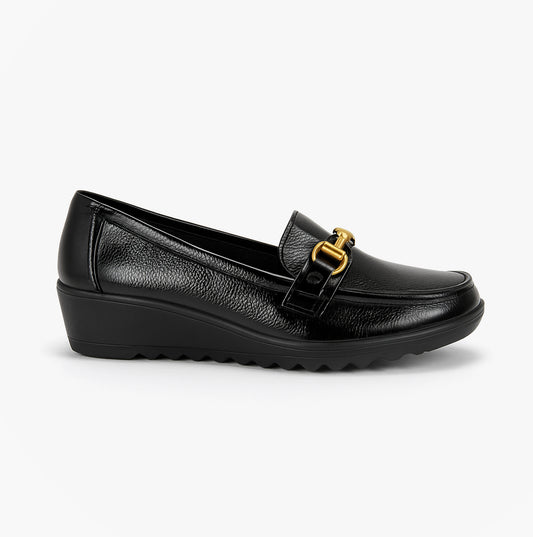 Boulevard L407AP Ladies Shoes Black Patent