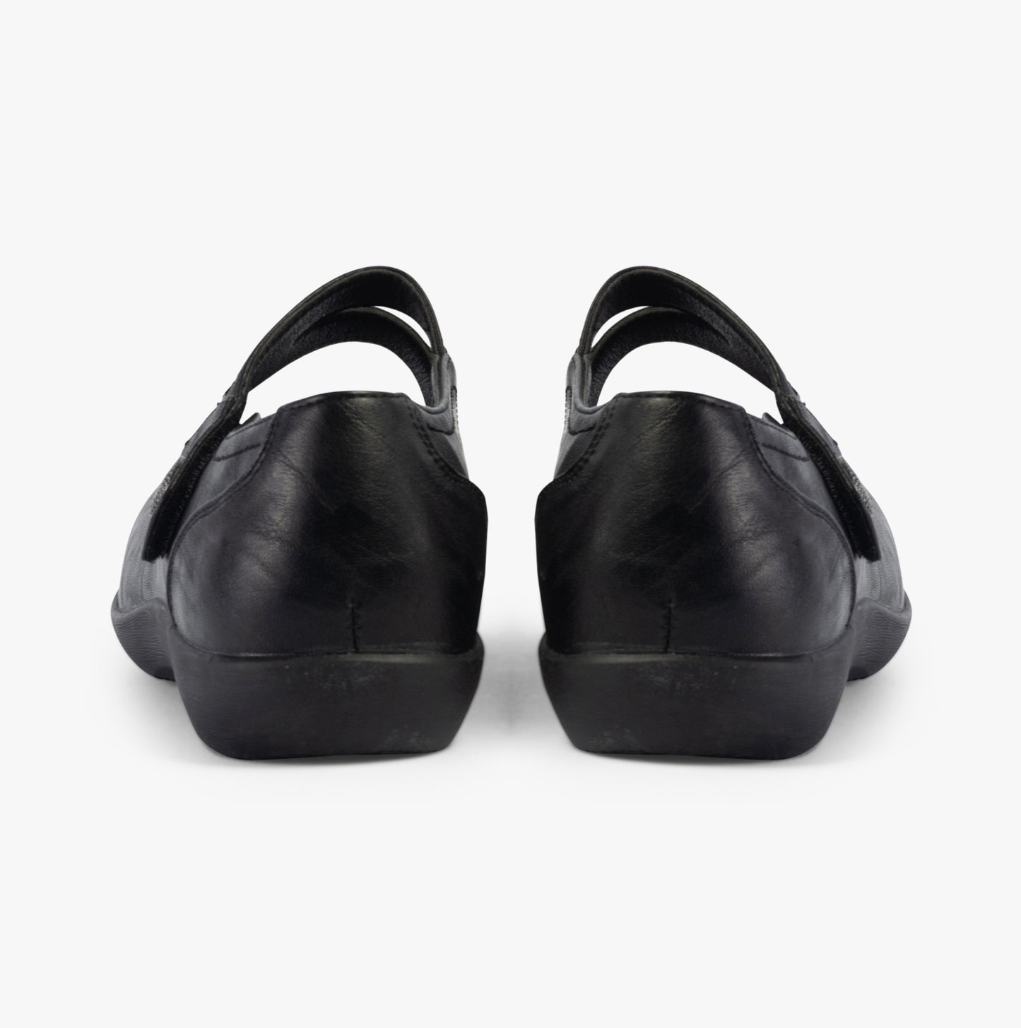 Boulevard L435A Womens Touch Fasten Extra-Wide Shoes Black