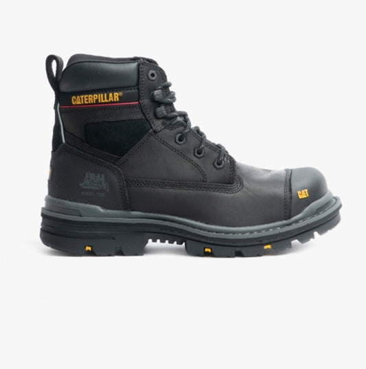 CAT GRAVEL 6" Mens Leather Safety Boots Black
