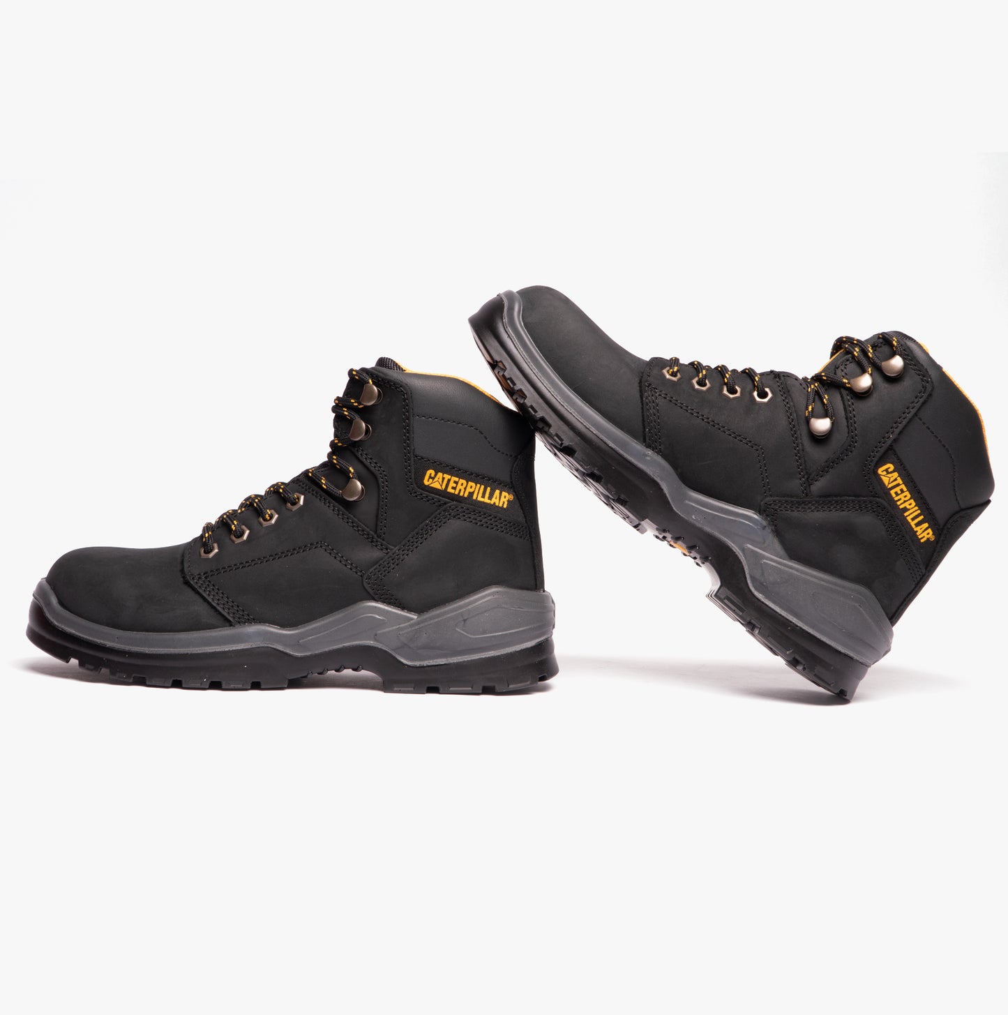 CAT STRIVER Mens Leather Safety Boots Black
