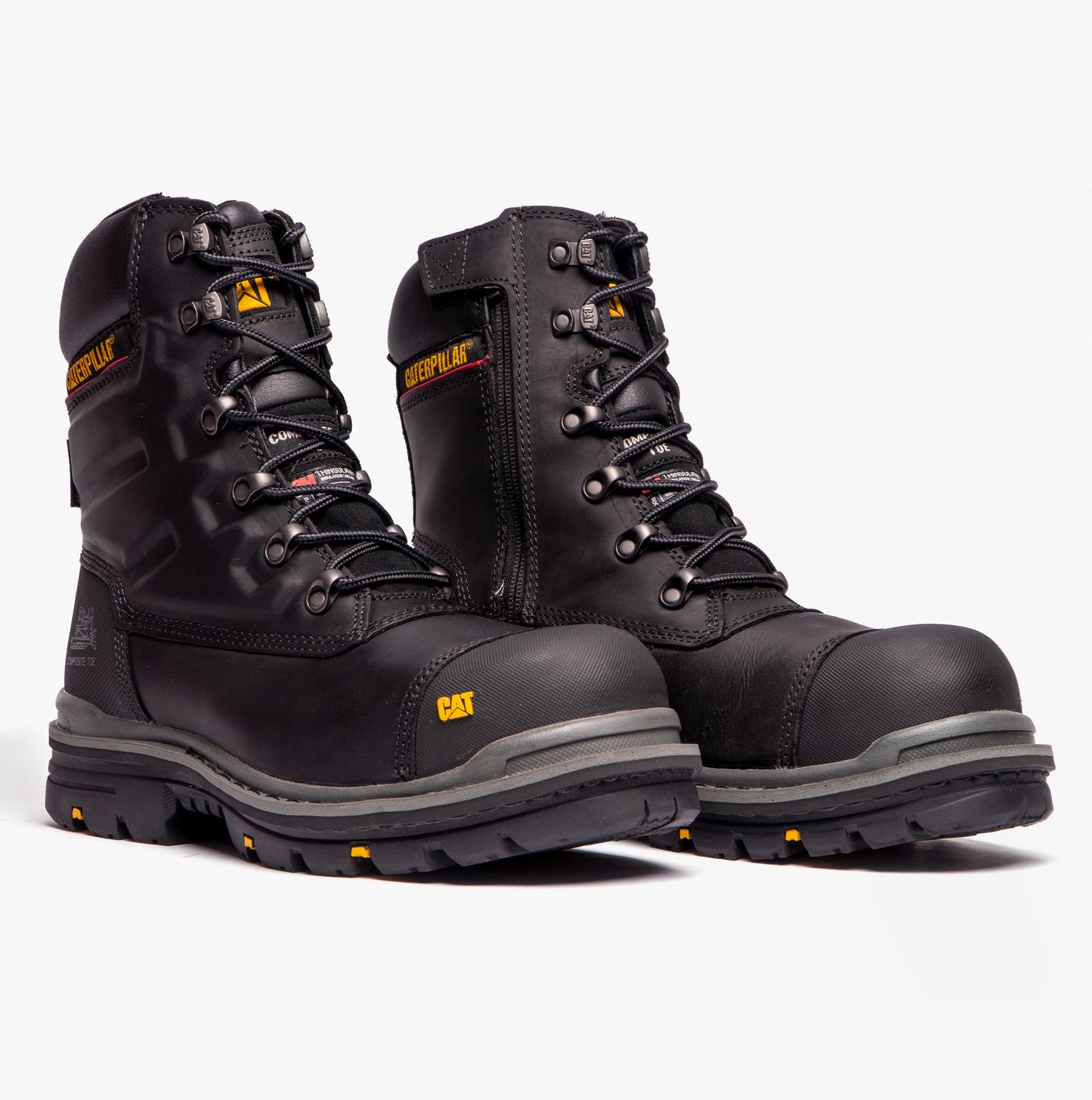 CAT PREMIER Mens Leather Safety Boots Black