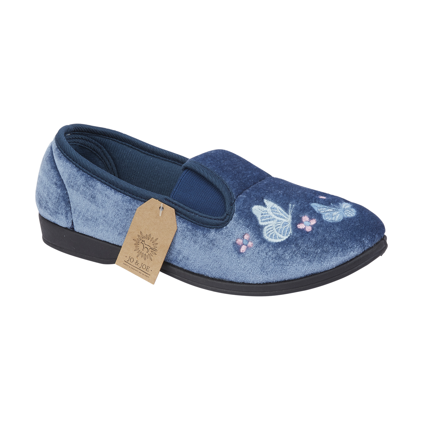 Jo & Joe CHERISH Womens Full Slippers Navy