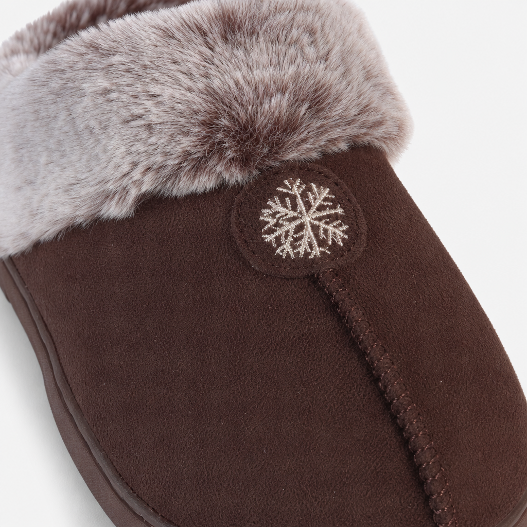 Jo & Joe SPLENDOUR Womens Mule Slippers Chocolate