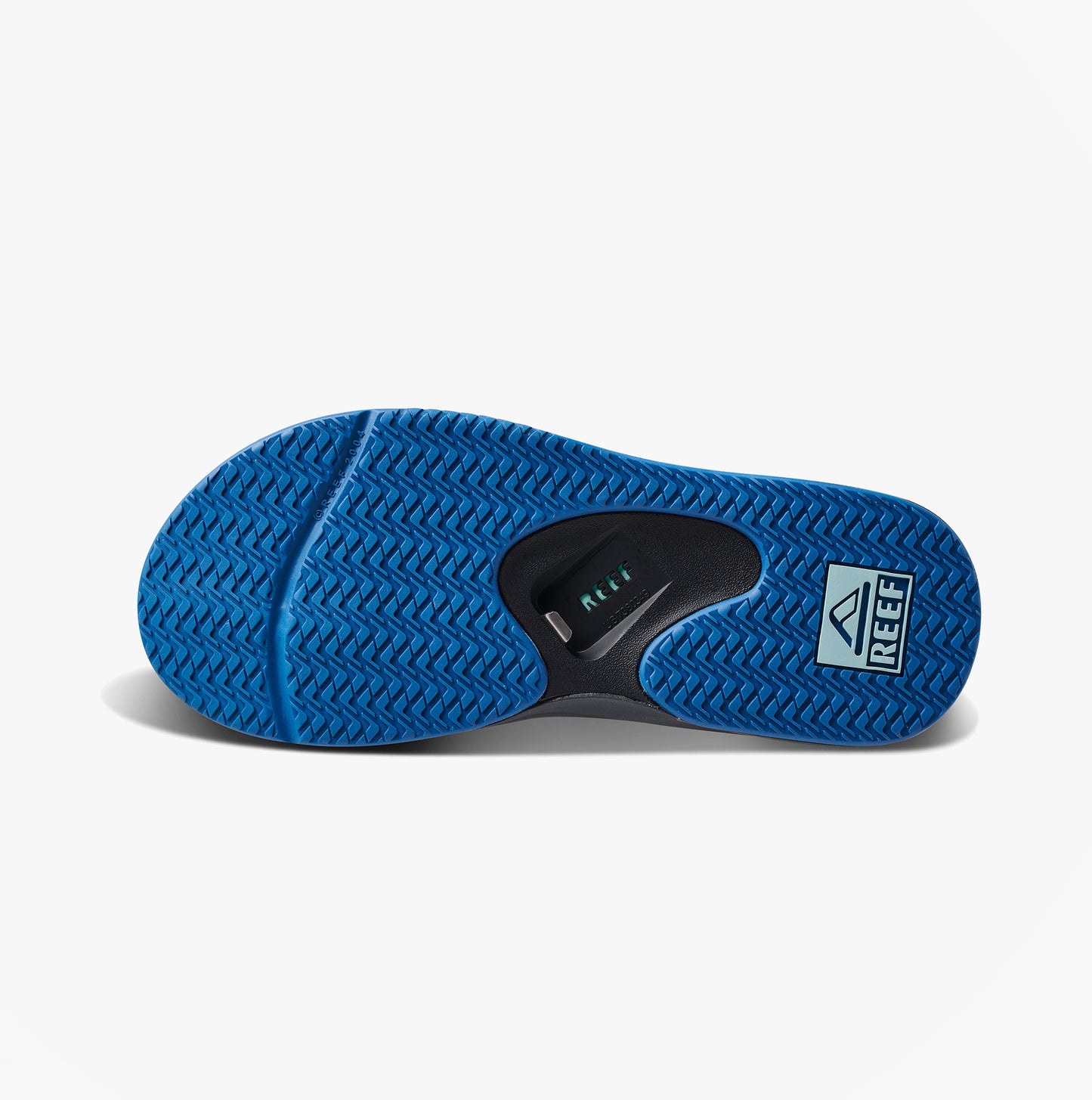 Reef FANNING Mens Toe-Post Sandals Gunmetal/Ocean