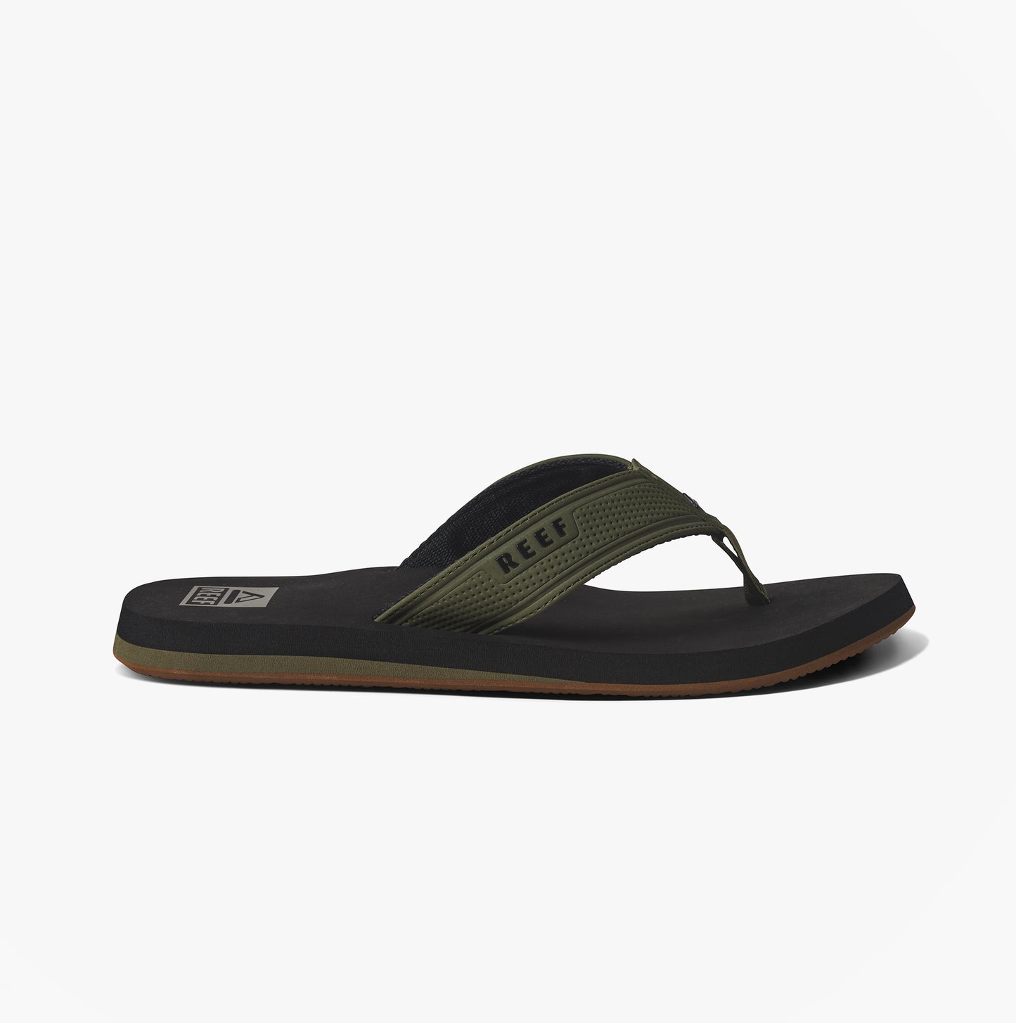 Reef THE LAYBACK Mens Toe-Post Sandals Black/Olive