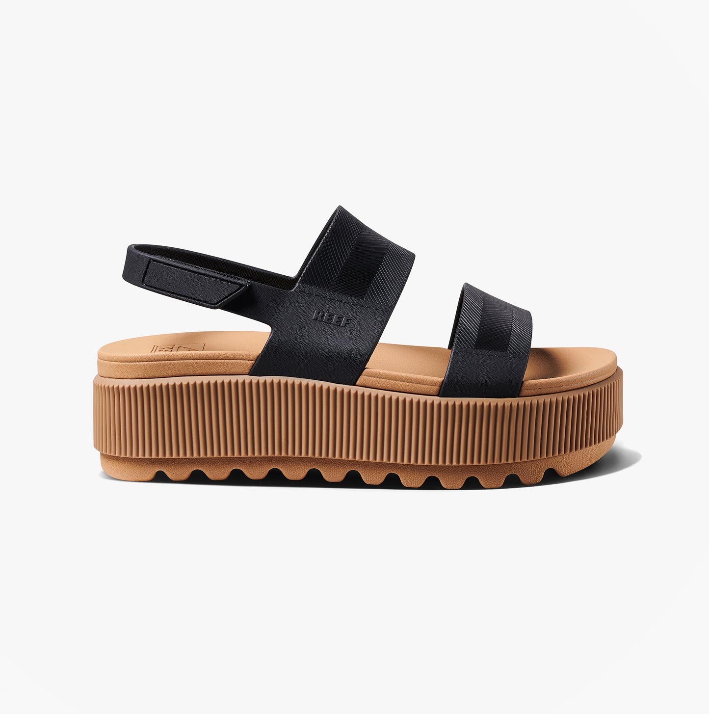 Reef WATER VISTA HIGHER Womens Platform  Sandals Black/Tan