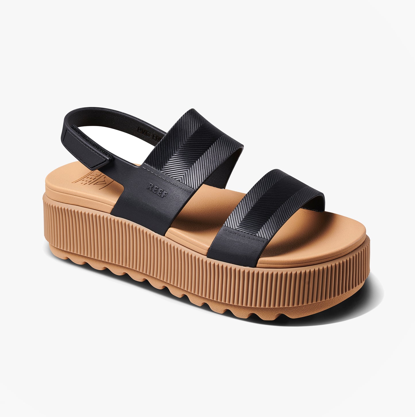 Reef WATER VISTA HIGHER Womens Platform  Sandals Black/Tan