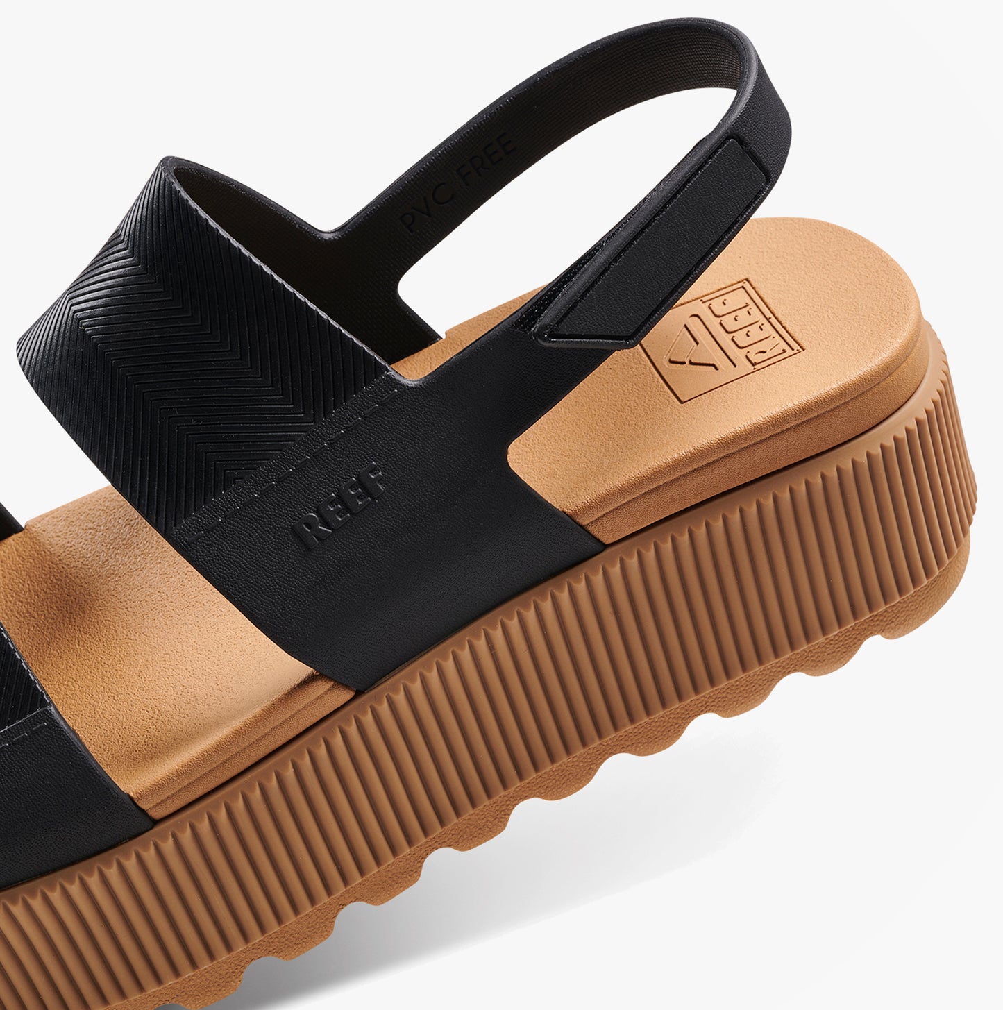 Reef WATER VISTA HIGHER Womens Platform  Sandals Black/Tan