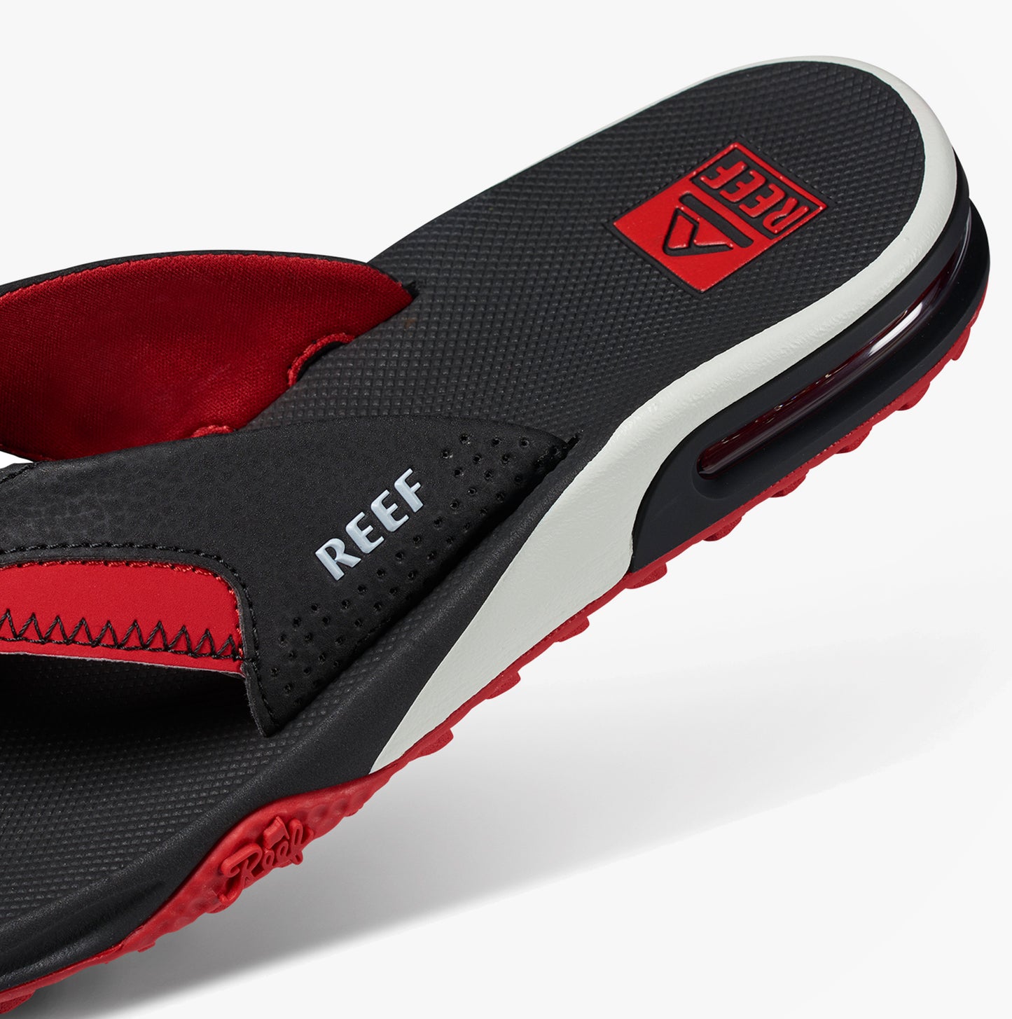 Reef FANNING PREGAME Mens Toe-Post Sandals Black/Red