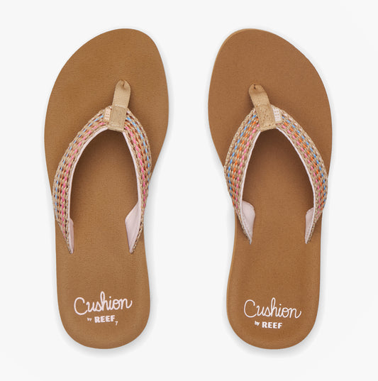 Reef BAJA ELANA Womens Toe-Post Sandals Brown/Pink