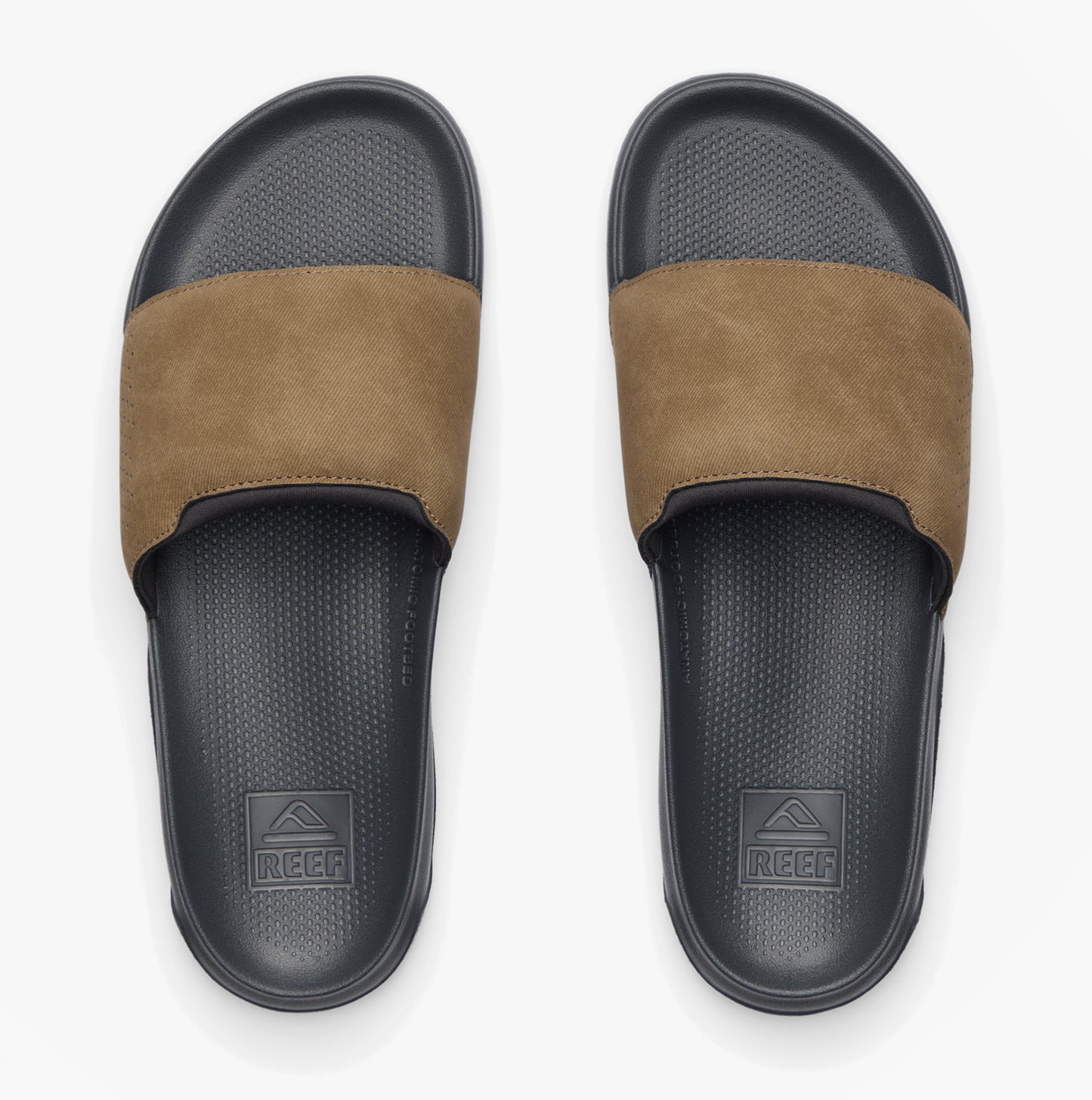 Reef TAILSLIDE Mens Sliders Grey/Tan