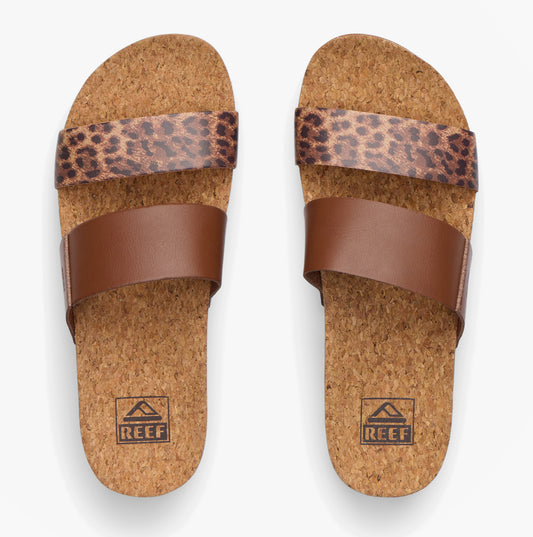 Reef CUSHION VISTA Womens Platform  Sandals Brown/Leopard