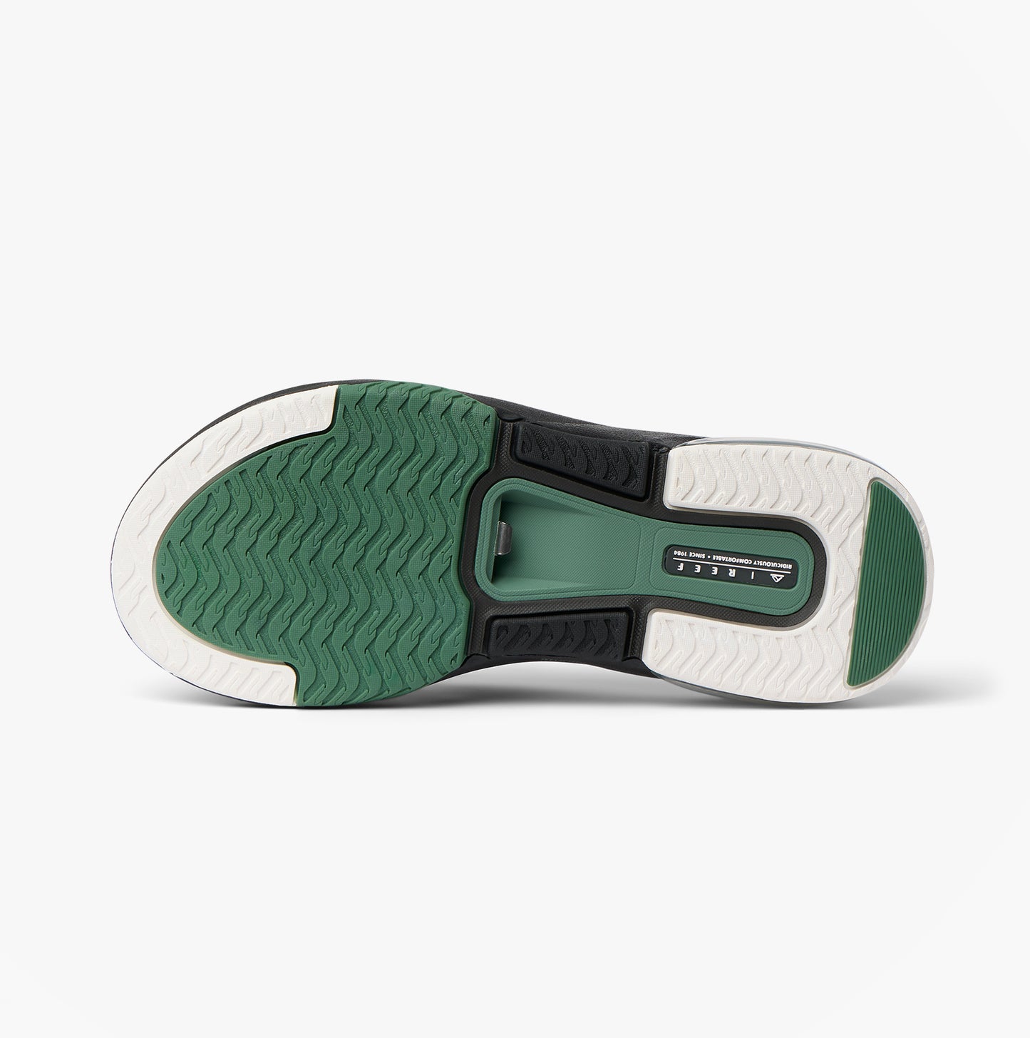 Reef FANNING Mens Toe-Post Sandals White/Black/Green