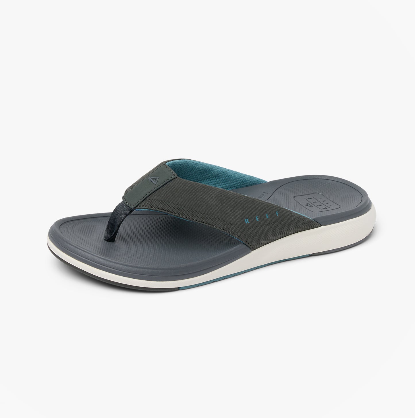 Reef CUSHION NORTE Mens Toe-Post Sandals Grey/Blue/Offwhite
