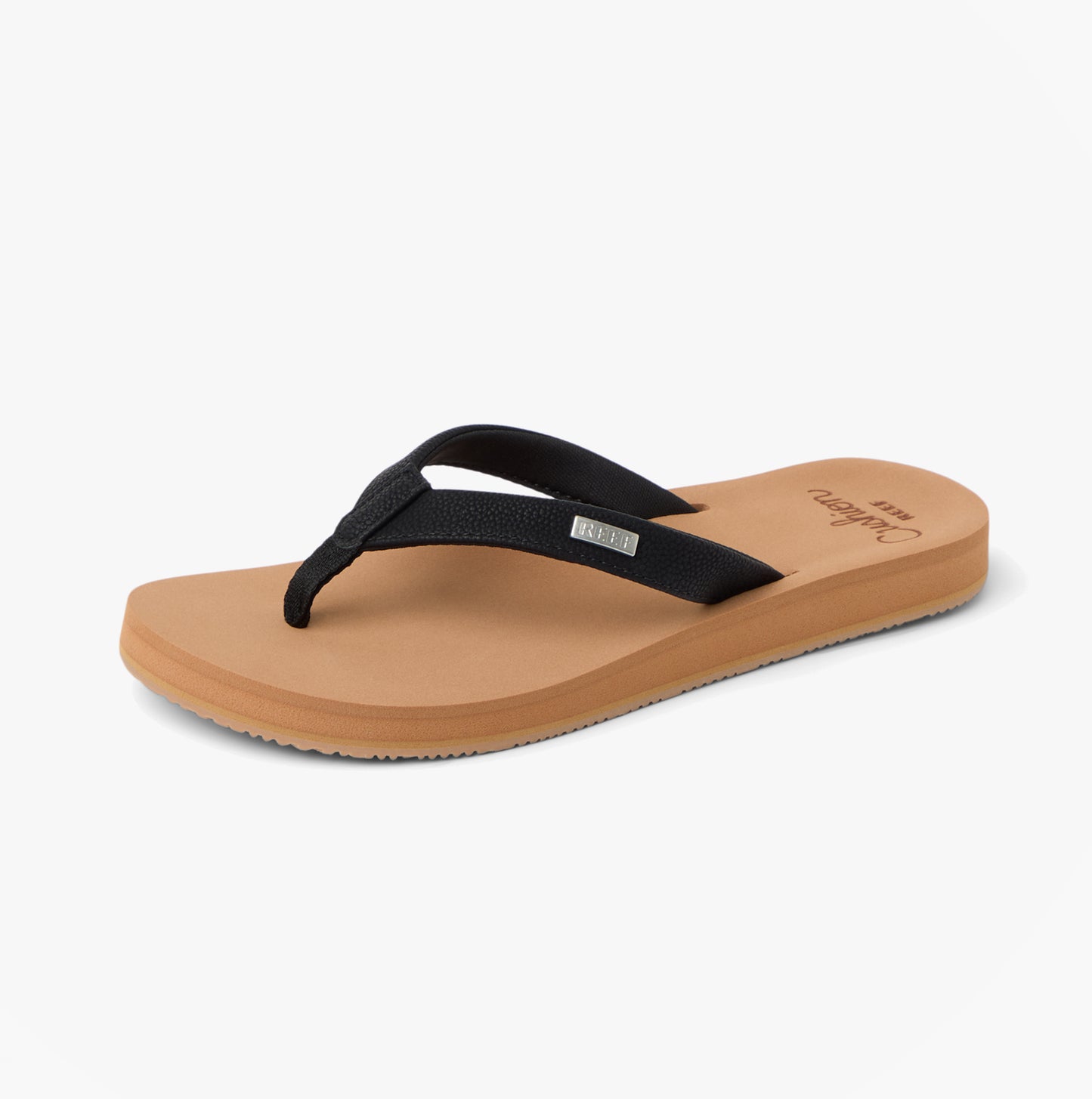 Reef BAJA SANDS Womens Toe-Post Sandals Black/Tan