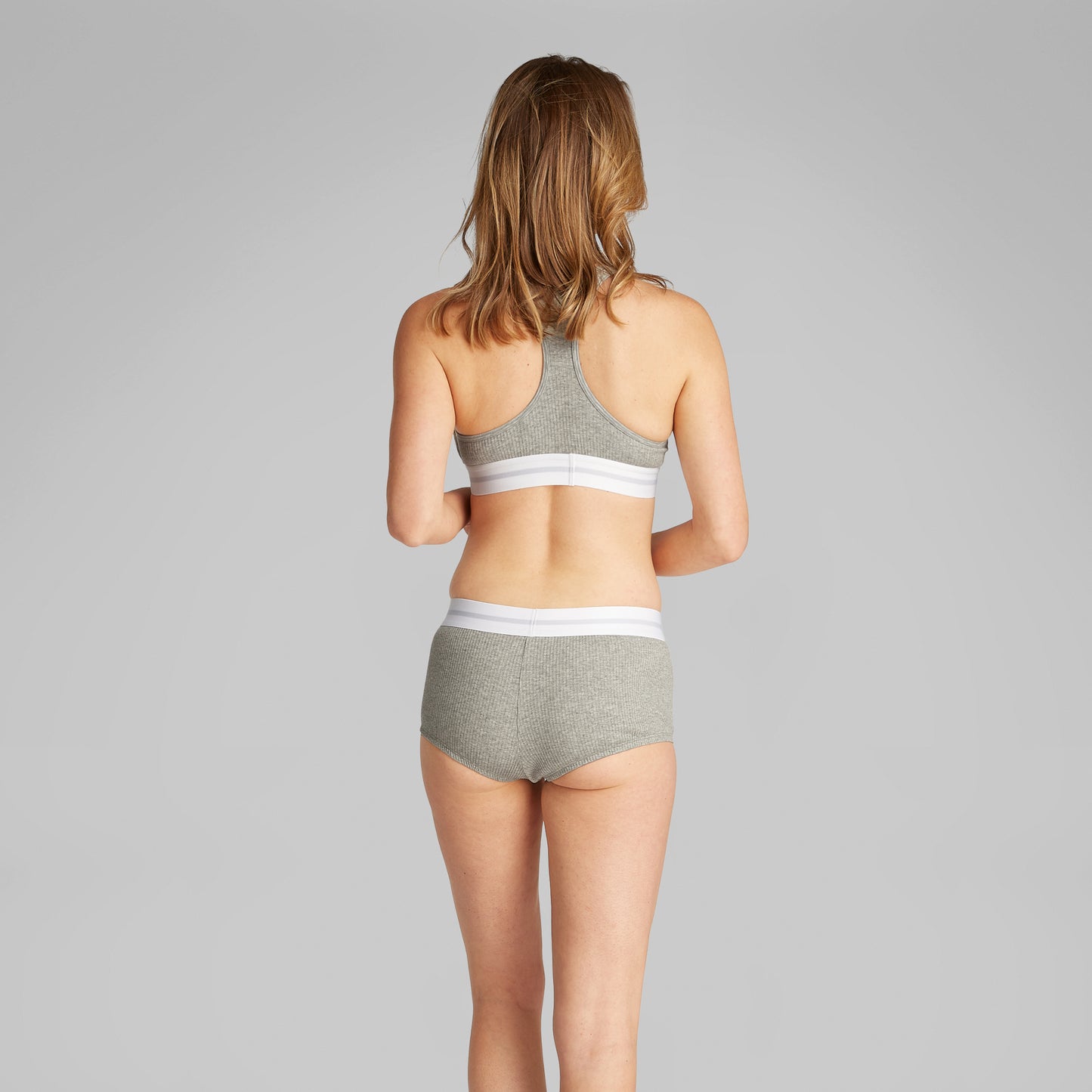 Calvin Klein COTTON MODAL RIB Womens Bralette Grey Heather