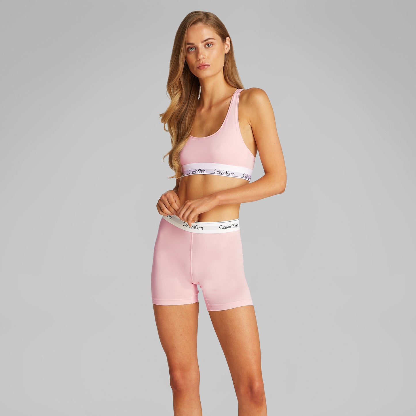 Calvin Klein ICON COTTON MODAL Womens Bralette Buff Pink