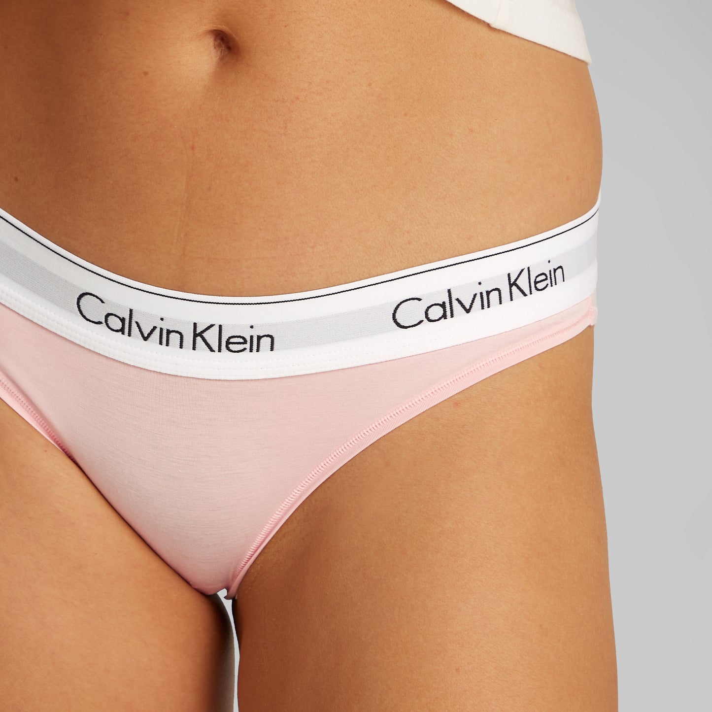 Calvin Klein ICON Cotton Modal Womens Bikini Briefs Womens Buff Pink