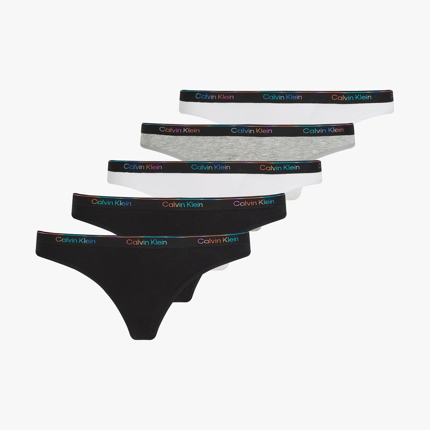Calvin Klein ICON LOGO 5 Pack Womens Thongs Multicoloured
