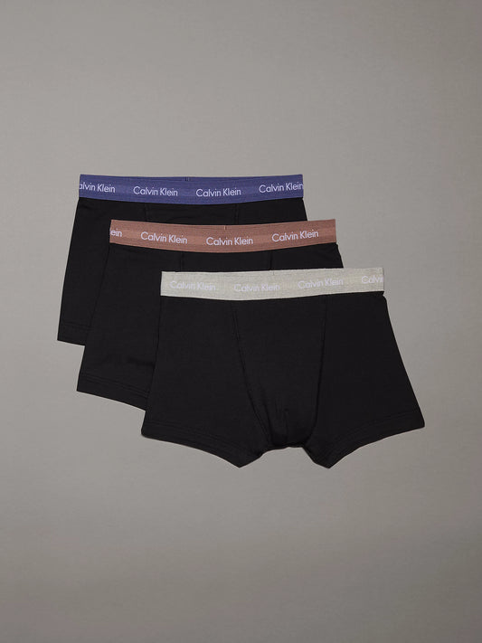 Calvin Klein COTTON STRETCH Mens 3 Pack Trunks Black