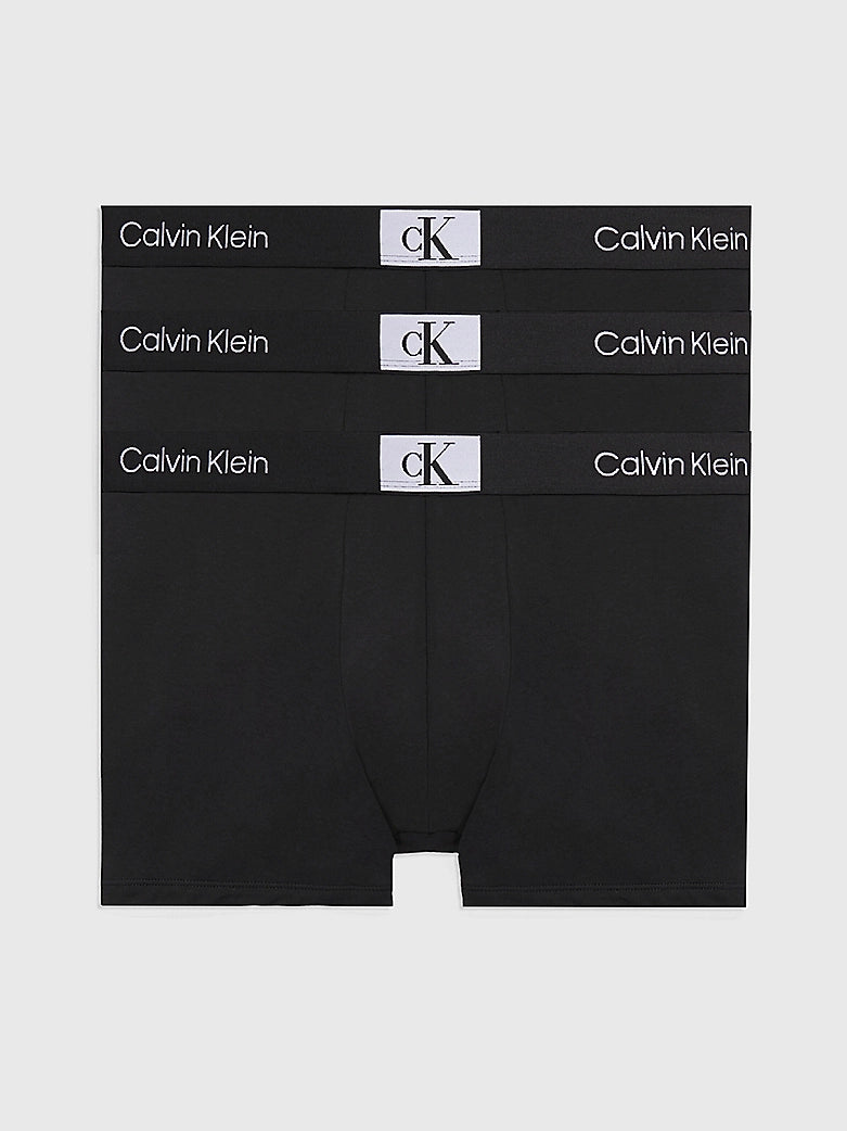 Calvin Klein CK96 3 Pack Mens Trunks Black