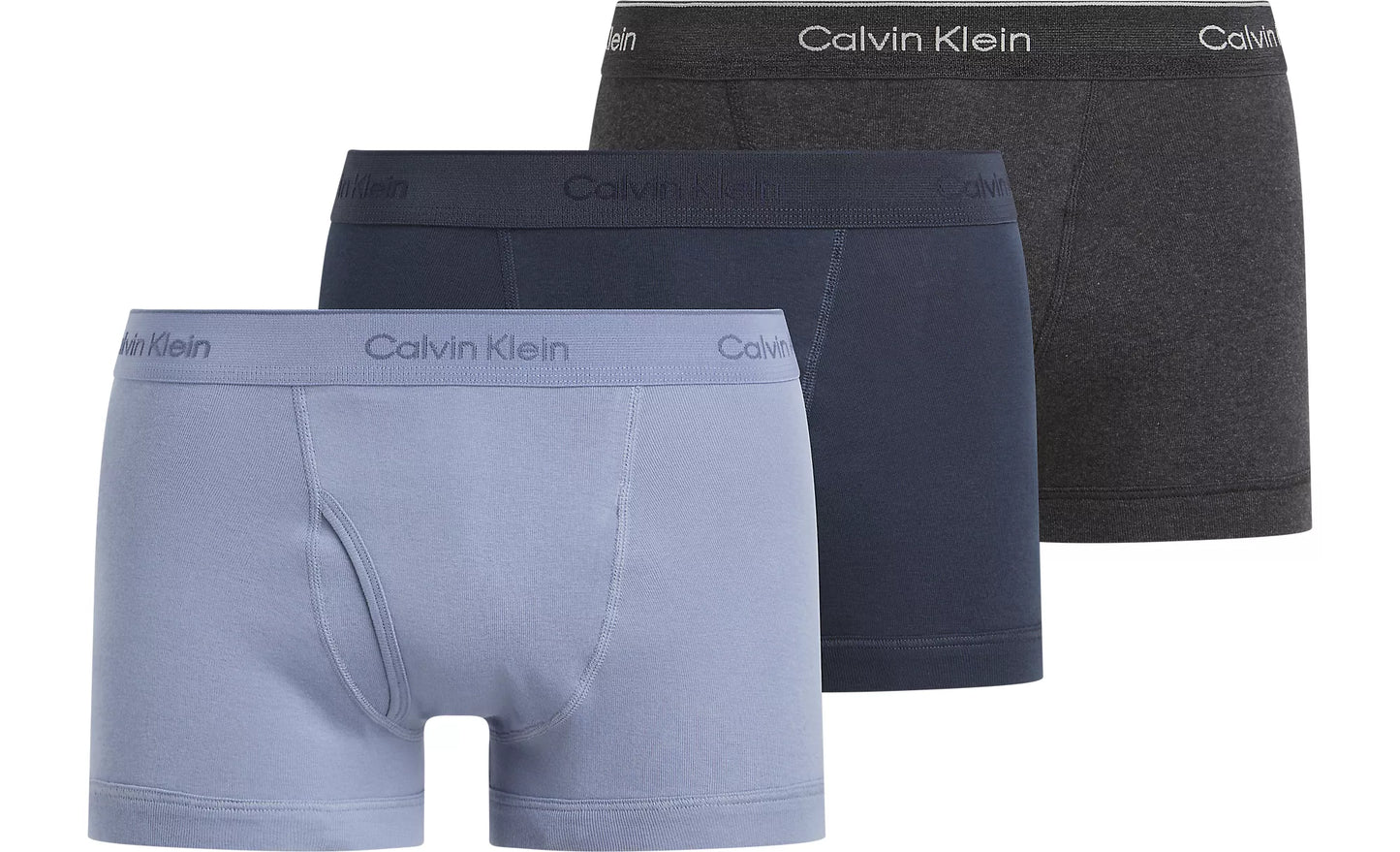 Calvin Klein COTTON CLASSICS Mens 3 Pack Trunks Multicoloured