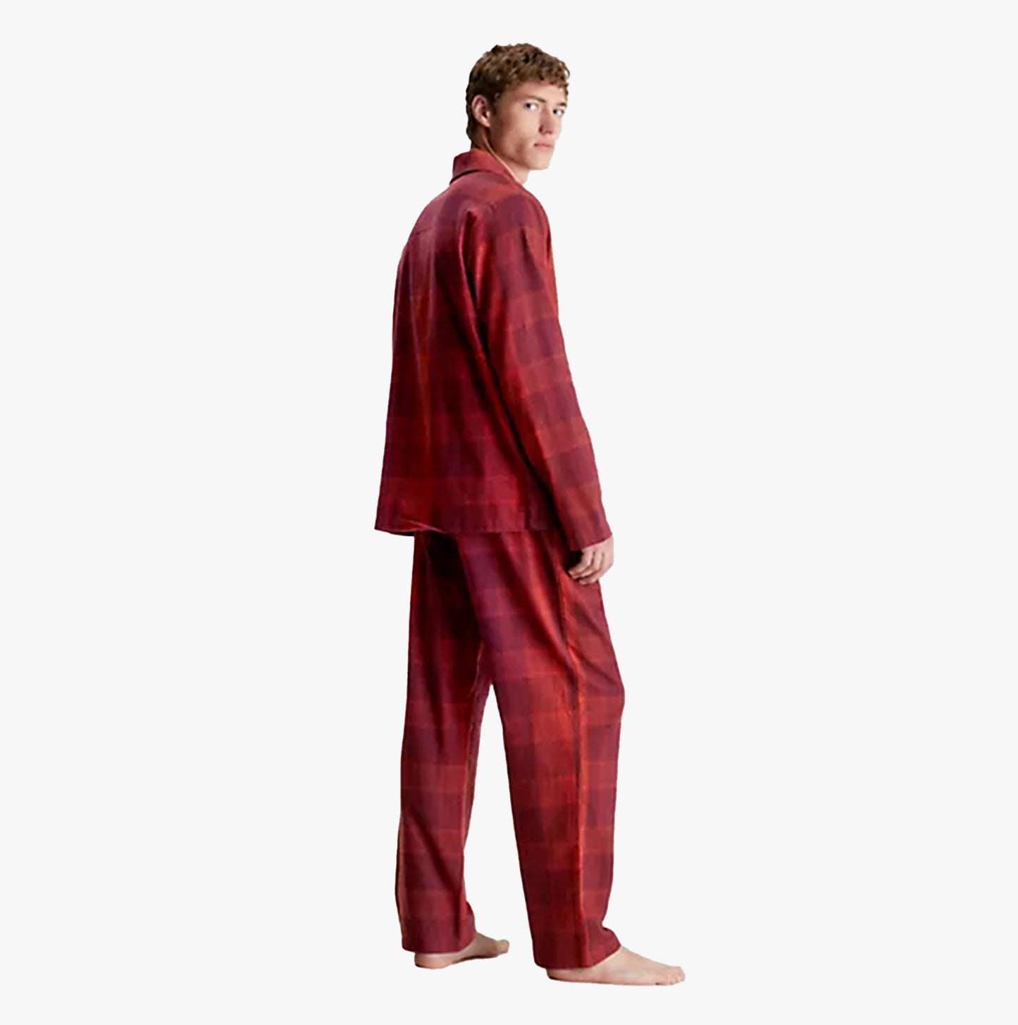 Calvin Klein FLANNEL Mens Pyjama Set Red