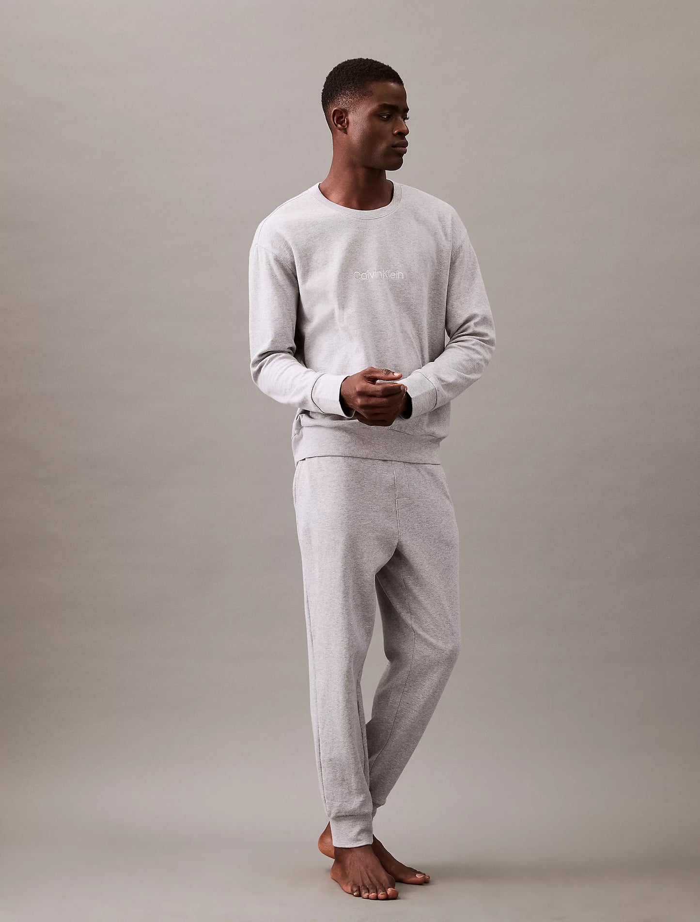 Calvin Klein MODERN TERRY Mens Sweatshirt Grey Heather