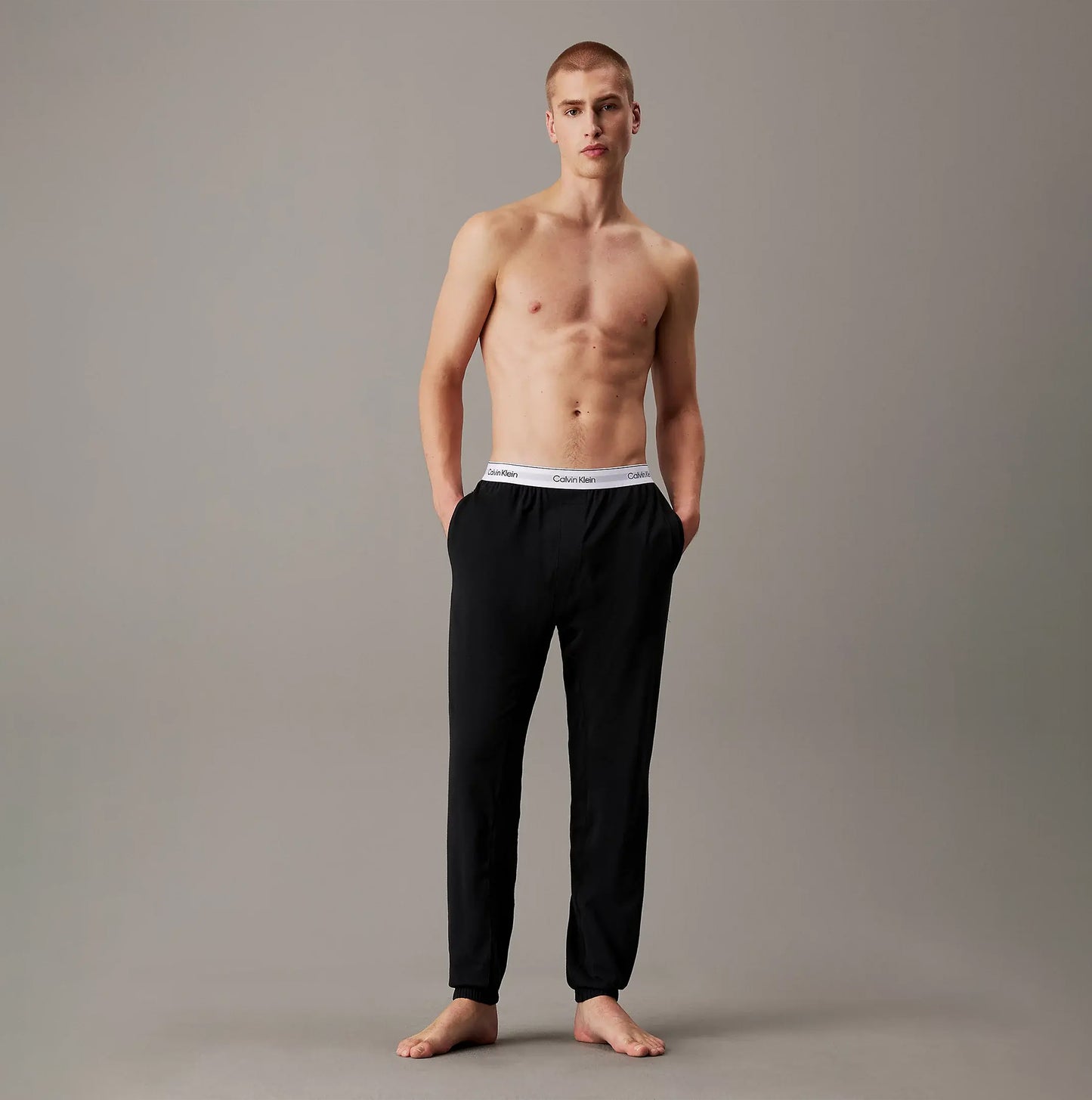 Calvin Klein ICON COTTON STRETCH Mens Lounge Joggers Black