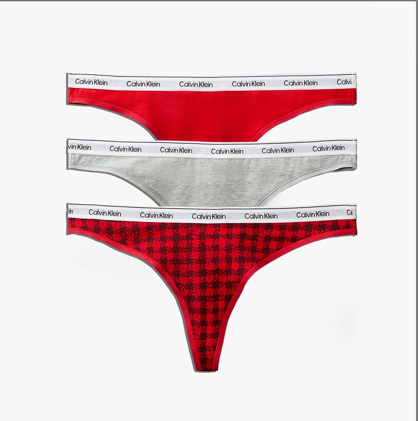 Calvin Klein Icon Logo Womens 3 Pack Thong Multi