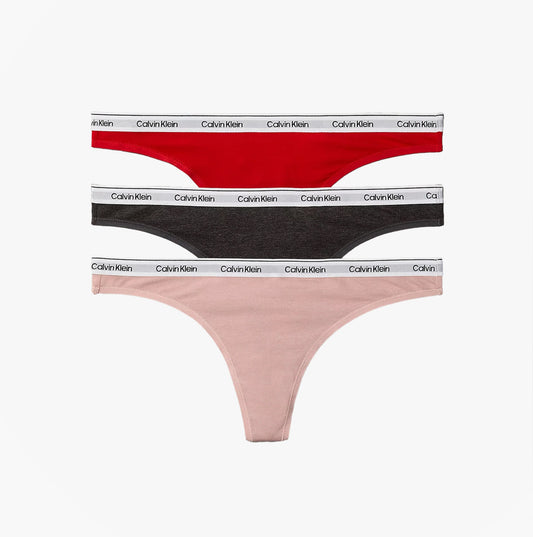 Calvin Klein THONG 3 PACK Womens Thong Multicoloured