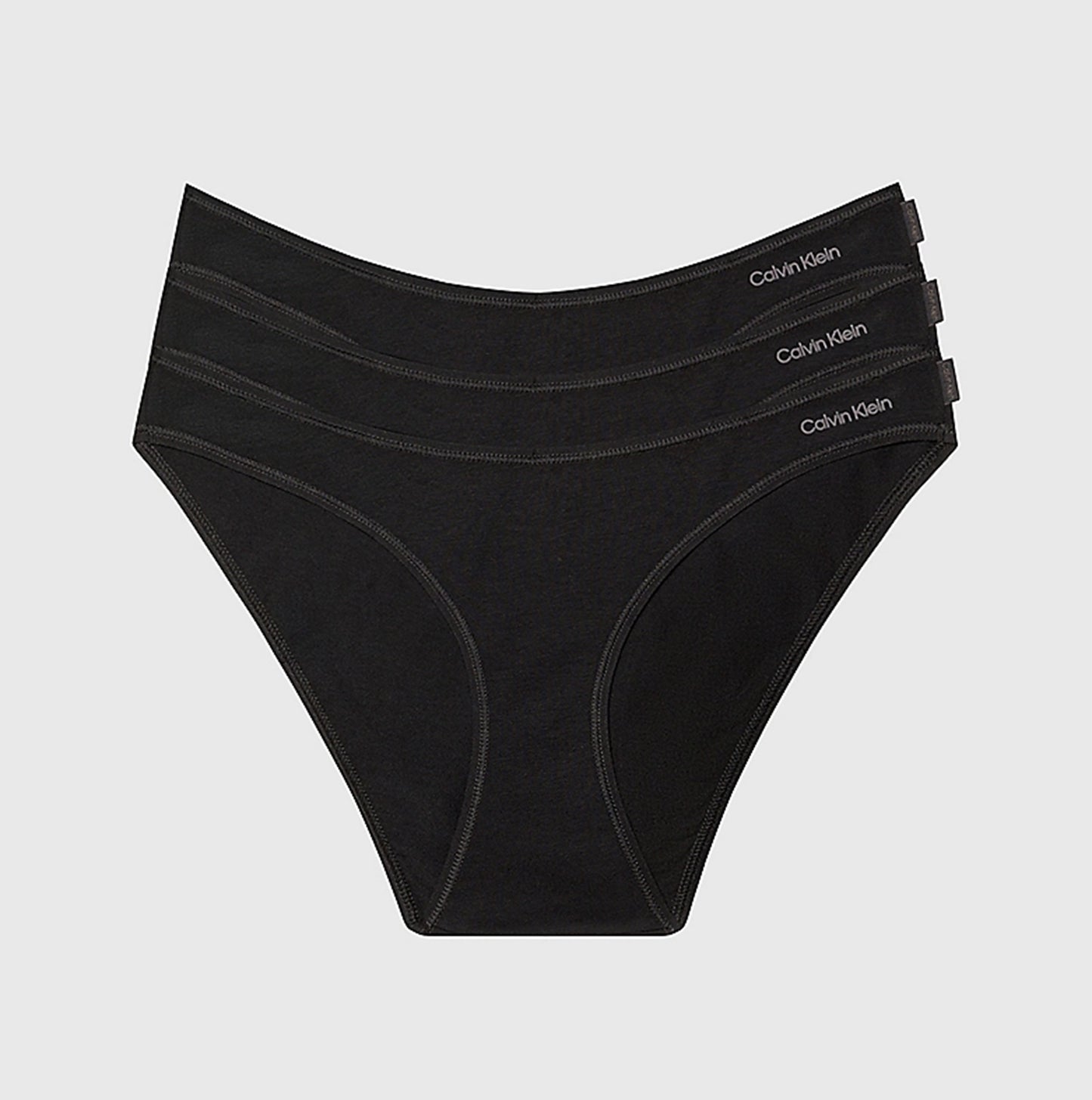 Calvin Klein IDEAL COTTON 3 Pack Womens Bikini Briefs Black