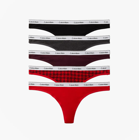 Calvin Klein THONG 5 PACK Womens Thong Multicoloured