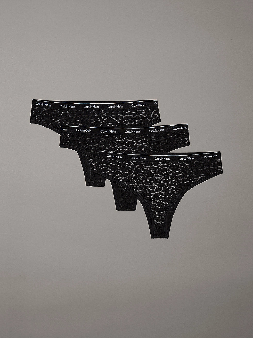 Calvin Klein BRAZILIAN LACE 3 Pack Womens Briefs Black