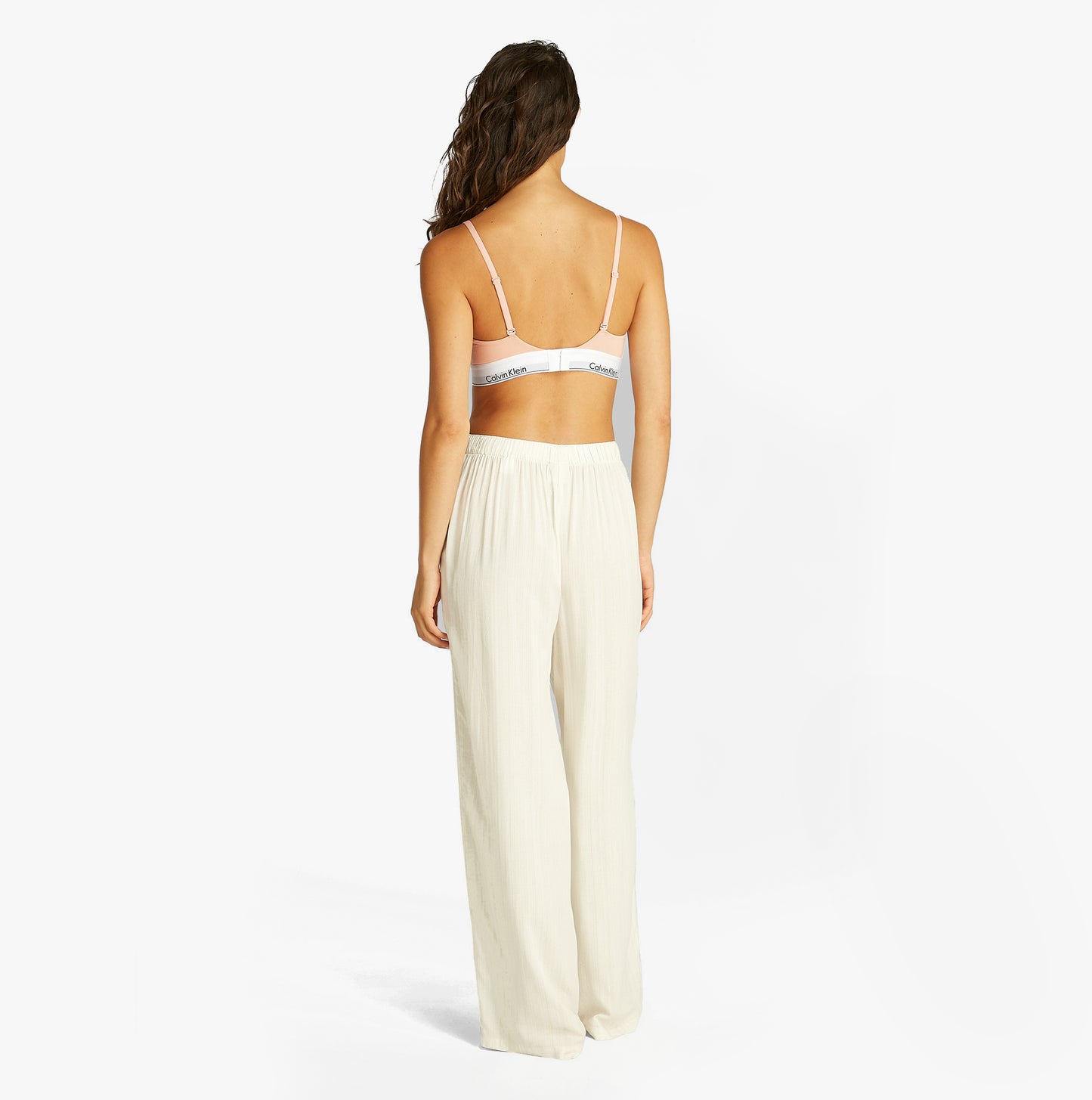 Calvin Klein ICON COTTON MODAL Womens Triangle Bra Melon Frenzy
