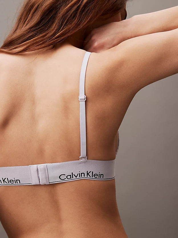 Calvin Klein MODERN LACE Lightly Lined Triangle Bra Womens Lavender Blue
