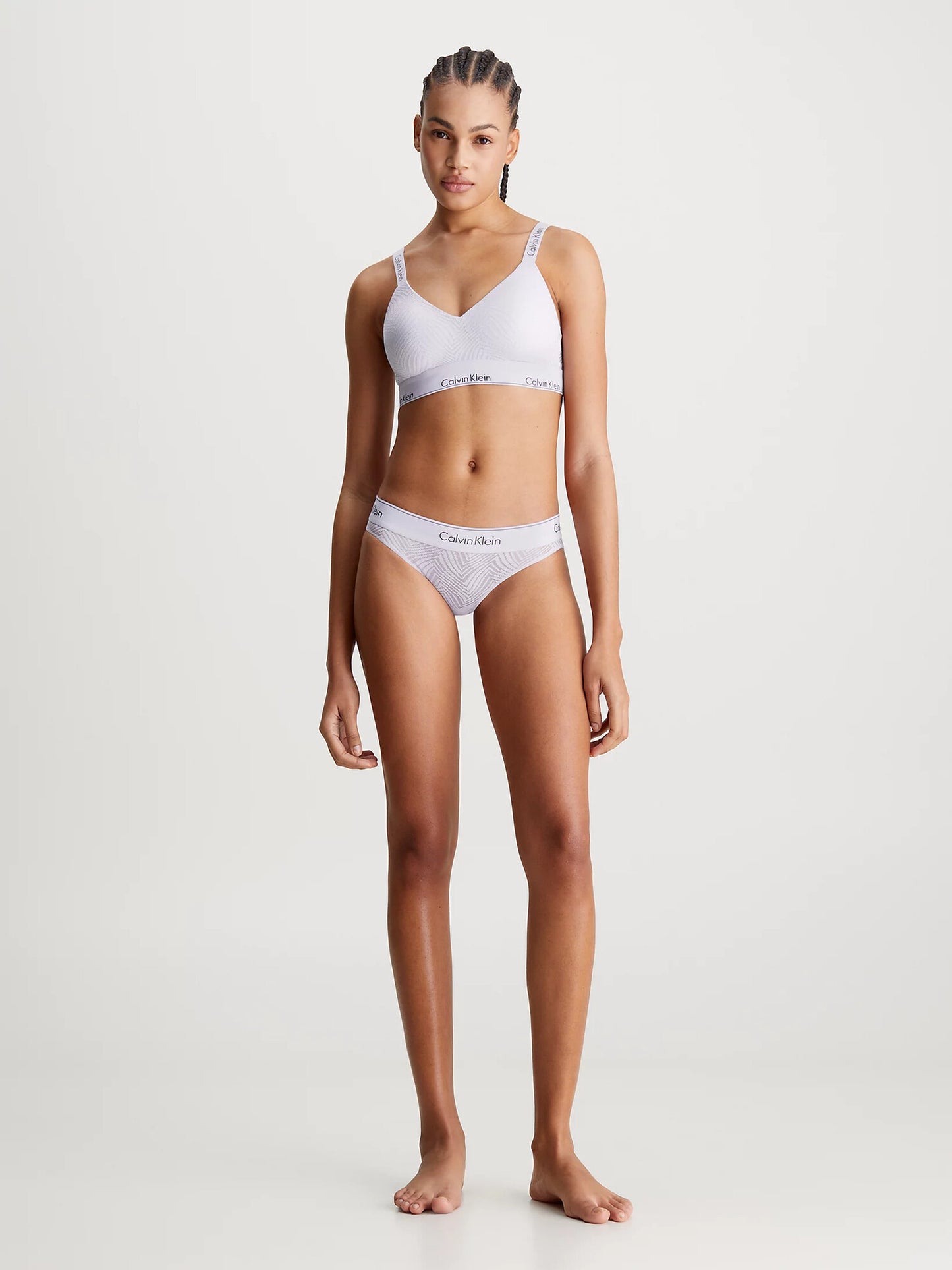 Calvin Klein MODERN LACE Lined Bralette Womens Lavender Blue