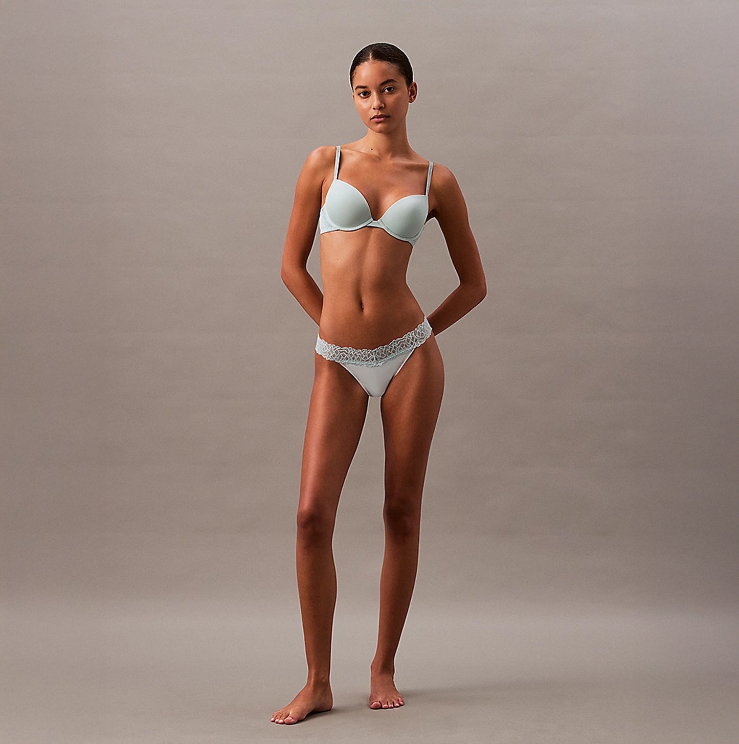 Calvin Klein SOFT STRETCH LACE Womens Bikini Briefs Ether
