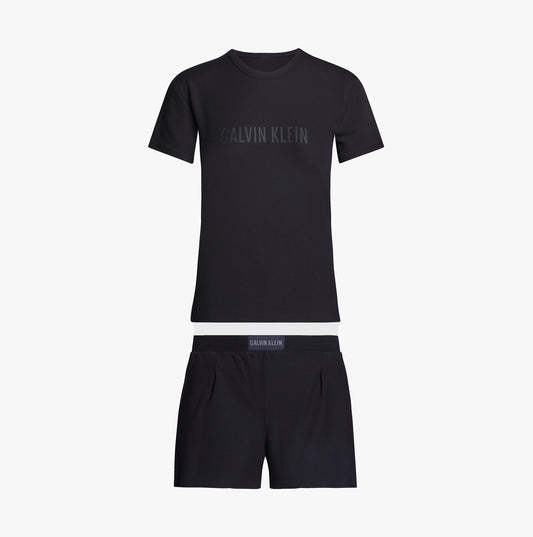Calvin Klein INTENSE POWER Womens Short Pyjama Set Black