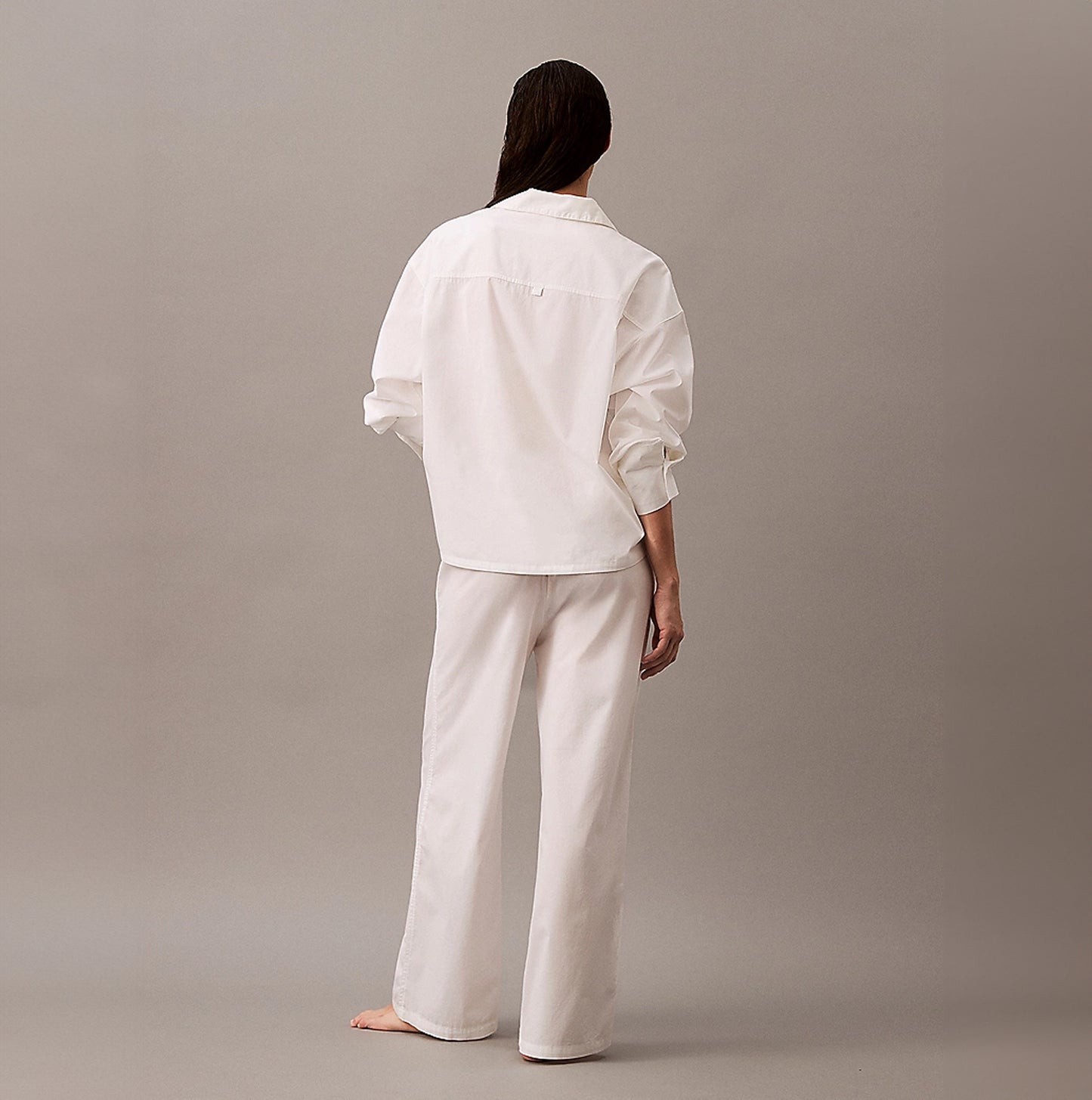 Calvin Klein COTTON POPLIN Womens Pyjama Pants White