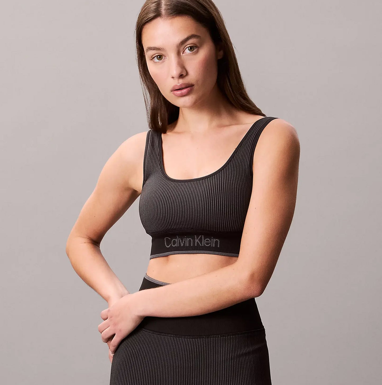 Calvin Klein Medium Impact Womens Sports Bra Black
