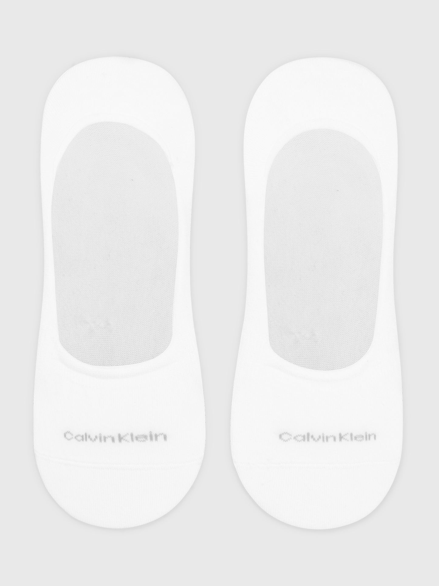 Calvin Klein 2 Pack Mens Invisible Socks White