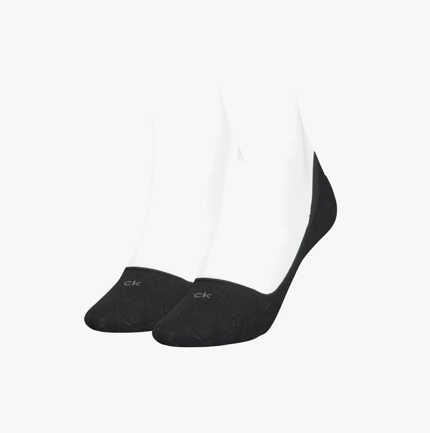 Calvin Klein 2 Pack Womens Invisible Socks Black