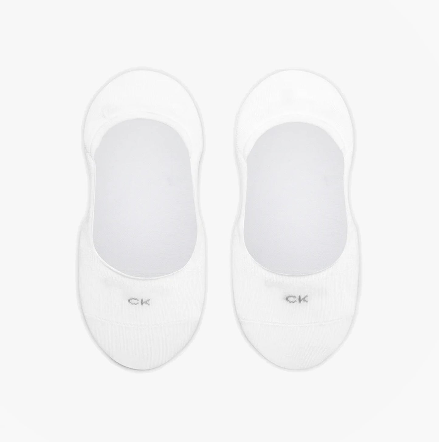 Calvin Klein 2 Pack Womens Invisible Socks White