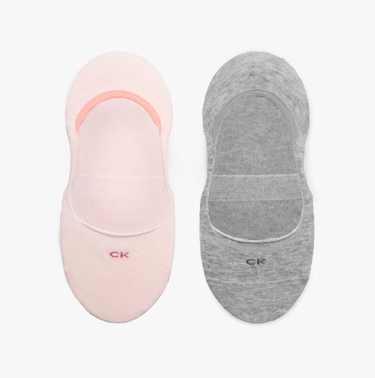 Calvin Klein 2 Pack Womens Invisible Socks Pink