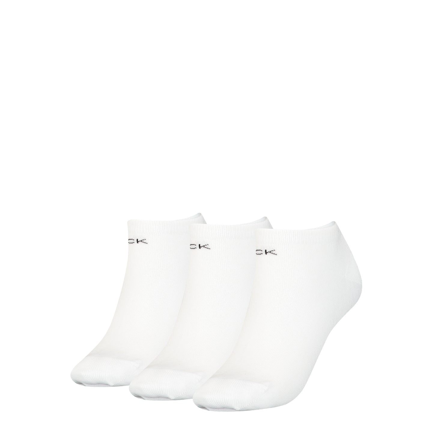 Calvin Klein 3 Pack Womens Ankle Trainer Socks White