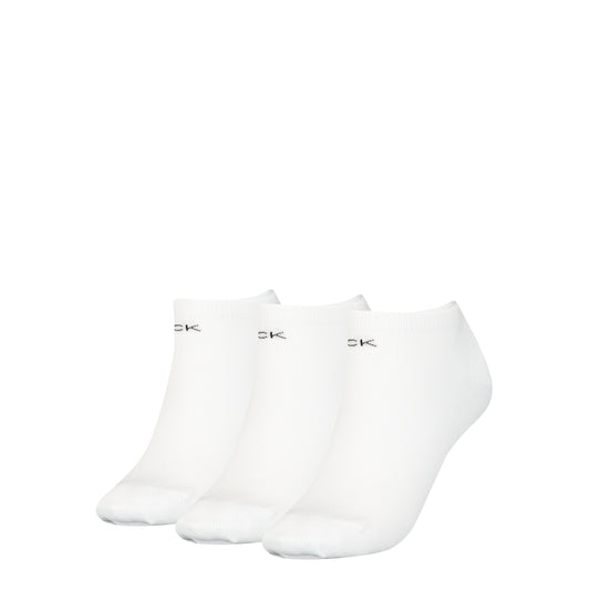 Calvin Klein 3 Pack Womens Ankle Trainer Socks White