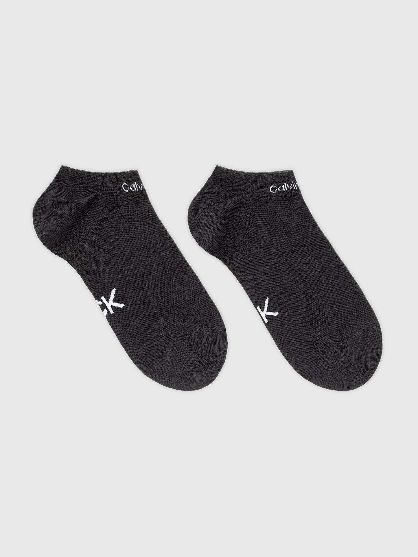 Calvin Klein 2 Pack Womens Ankle Trainer Socks Black